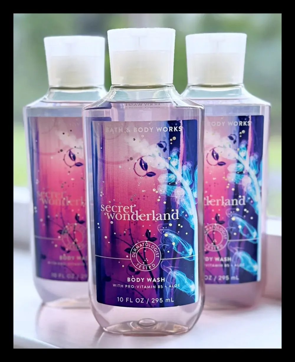 Bath & Body Works Secret Wonderland 10oz Shower Gel Body Wash Aloe B5 x3